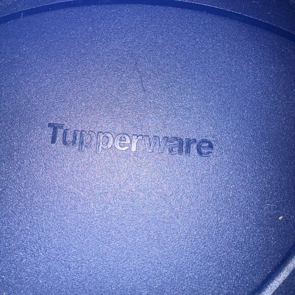 Tupperware Chip and Dip Serving Bowl‎ Blue Plastic 13" Diameter - Picture 6 of 6
